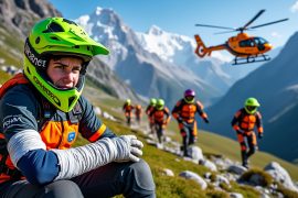 découvrez l'incroyable sauvetage d'un jeune pilote de moto cross de 18 ans, victime d'une fracture au bras gauche dans les magnifiques pyrénées. grâce à l'intervention rapide des gendarmes du pghm et de l'hélicoptère dragon 64, il a été secouru dans des conditions difficiles. un récit poignant d'audace et de solidarité au cœur des montagnes.