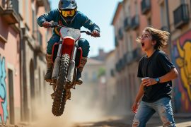 plongez dans l'intensité d'un rodéo urbain près de toulouse où un pilote de motocross, en proie à la dépendance, met en danger la vie d'une passante. découvrez les conséquences de ses actes et les enjeux de sécurité dans le monde des courses illégales.