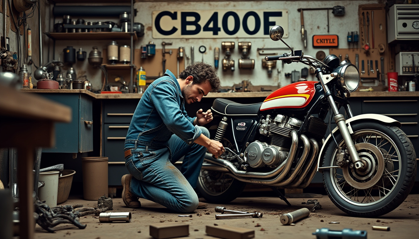 découvrez la célébration des 50 ans de la légendaire honda cb400f 400 four, une restauration minutieuse qui rend hommage à son design iconique et à sa performance. plongez dans l'histoire de cette moto emblématique et admirez le travail de passionnés qui ont redonné vie à ce chef-d'œuvre.