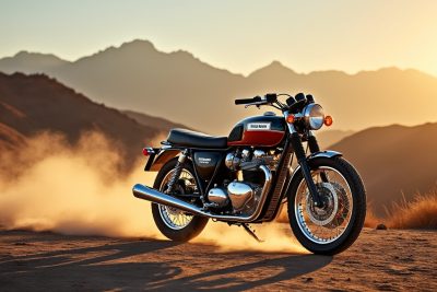 découvrez l'univers intemporel de la t100 'triumph legend' dans 'dans la poussière, nous croyons'. plongez dans l'âme d'une moto emblématique, alliant performances et esthétique, qui évoque la nostalgie des grandes aventures sur deux roues. rejoignez cette célébration de la légende triumph et laissez-vous inspirer par la passion de la route.