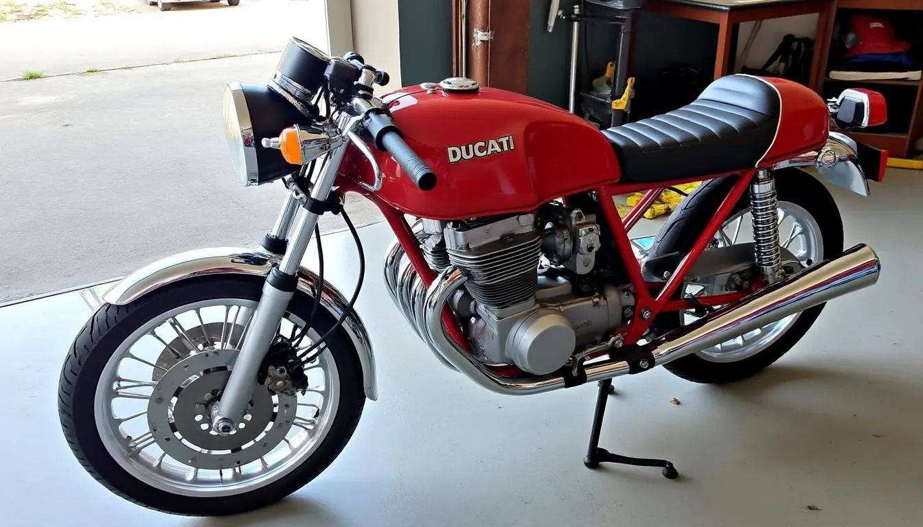 Autocollants Stickers Ducati 900 Super Sport 1975 - Motif Moto Noire - Neuf Sous Emballage
