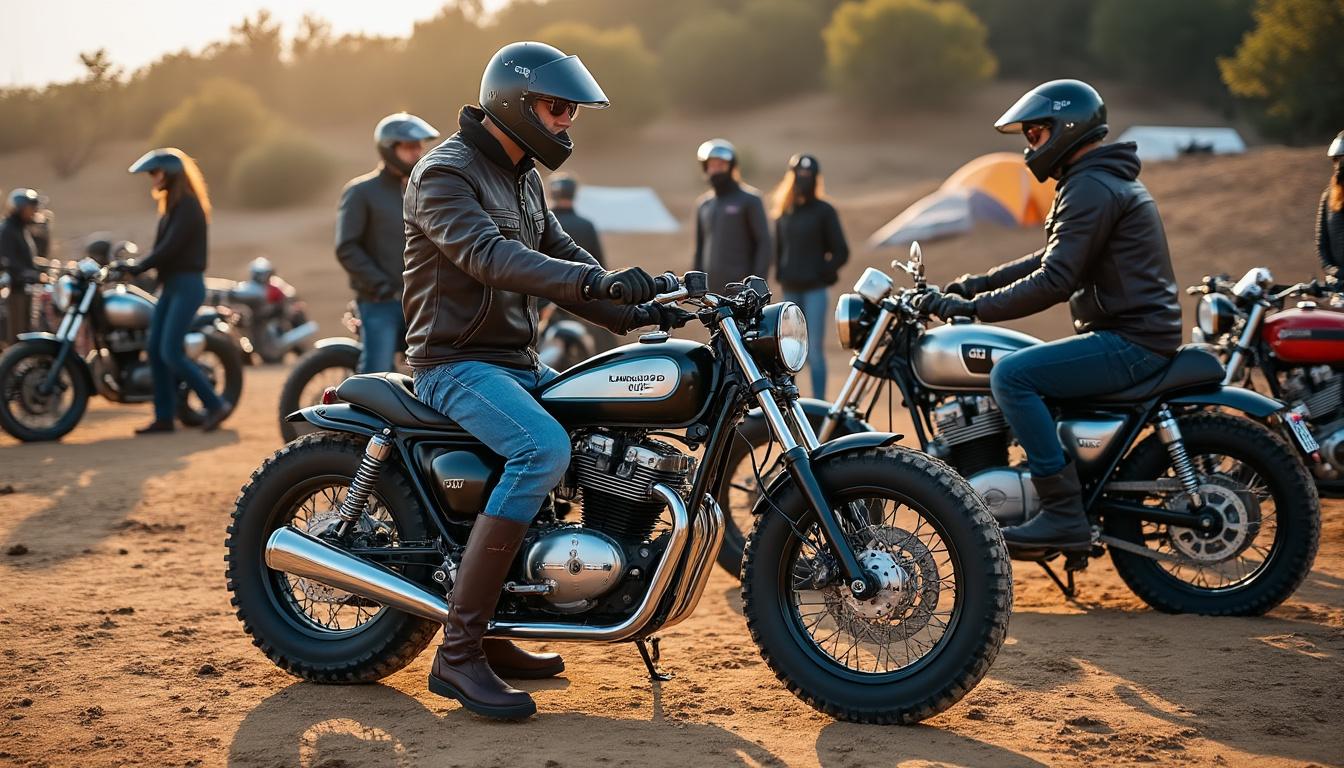 découvrez la transformation de la kawasaki 250tr en scrambler, une customisation aux teintes ocres qui mêle style vintage et esprit tout-terrain. plongez dans l’univers de cette moto unique, parfaite pour les amateurs de liberté et d’aventure.