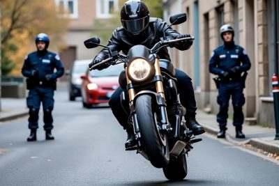 à saint-germain-laval, un motard audacieux a effectué une roue arrière spectaculaire et a réussi à semer les gendarmes lors d’une course poursuite. découvrez tous les détails de cette incroyable évasion.
