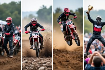 découvrez le motocross à travers une célébration en quatre étapes : histoire, passion, technique et compétition. plongez dans l’univers palpitant des moteurs, de l’adrénaline et des défis où chaque étape révèle l’essence de ce sport extrême.