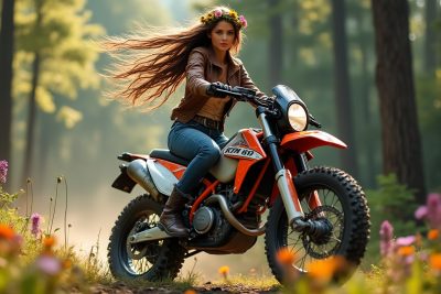 découvrez la ktm 690 enduro r transformée en scrambler unique, surnommée la princesse sauvage. un mélange parfait de puissance, d’agilité et de style personnalisé pour les amateurs de sensations fortes et de design moto.