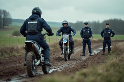 un pilote de motocross dans l'oise porte plainte après un accident survenu suite à un possible choc avec les gendarmes. découvrez les détails et les circonstances de cet incident.