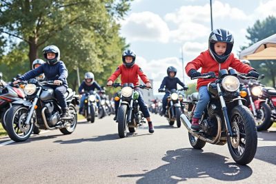 participez à une journée gratuite dans l'hérault dédiée aux enfants et adolescents pour découvrir la moto en toute sécurité et s'amuser.