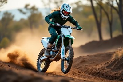 découvrez comment april franzoni réalise une percée spectaculaire en motocross en se débarrassant de ses béquilles et en reprenant la compétition avec détermination.