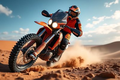 découvrez dakar spec, la réplique parfaite de la ktm 450 rally, incarnant l'esprit et la performance de la course tout-terrain pour les passionnés d'aventure et de vitesse.