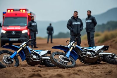 tragédie à villefranche : deux jeunes pilotes de moto-cross décèdent dans un accident. la bac est intervenue sur les lieux pour enquête.