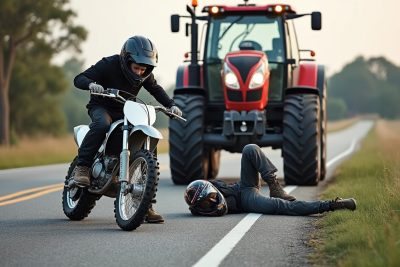 tragédie sur piste de motocross : deux adolescents de 14 et 16 ans perdent la vie après une collision mortelle avec un tracteur. les fils circulaient sans casque et à contresens, soulevant des questions sur la sécurité des jeunes pilotes.