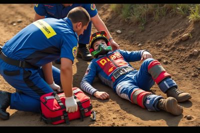 un enfant de 8 ans a été blessé à la tête lors d'un accident de motocross en haute-loire et a été hospitalisé pour des soins.