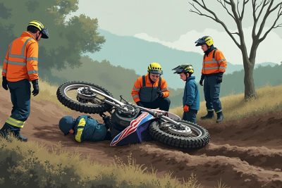 un enfant gravement blessé à la tête dans un accident de motocross en haute-loire. suivez les dernières informations sur cet incident.