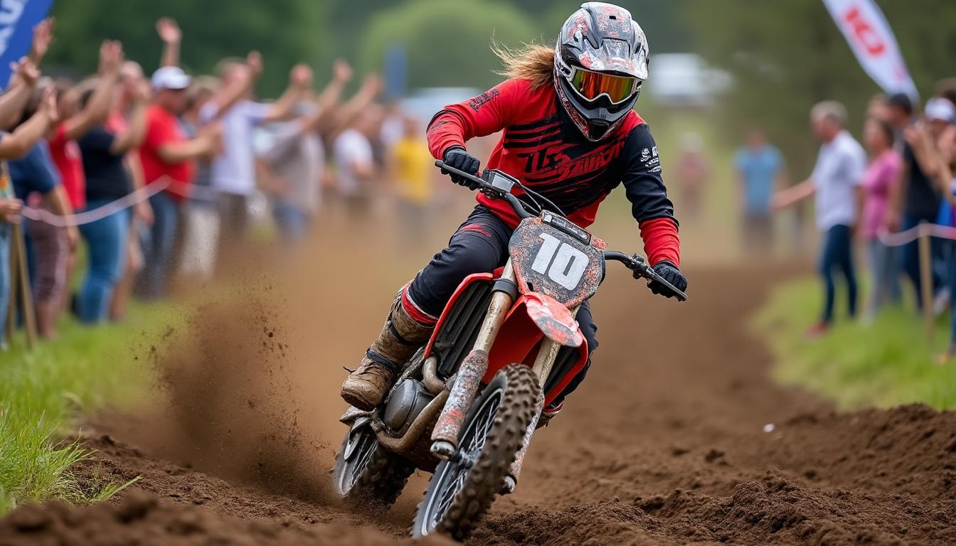 découvrez l'histoire inspirante d'une jeune prodige de croutelle qui révolutionne le monde du motocross par son talent et sa détermination.