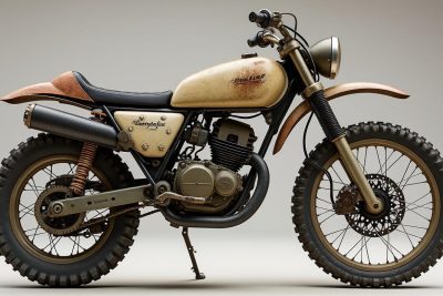 découvrez dusty lizard runner, la suzuki dr125 revisitée en restomod alliant design vintage et performance moderne pour une expérience unique.