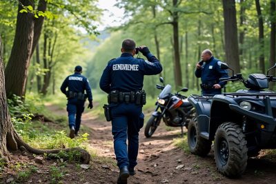avec le retour du soleil, les gendarmes de l’oise renforcent la surveillance des quads et motos dans les forêts pour assurer la sécurité et préserver l’environnement.