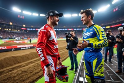 découvrez les temps forts du press day à detroit avec chase sexton et jorge prado lors du supercross us, à travers un retour en images exclusif.