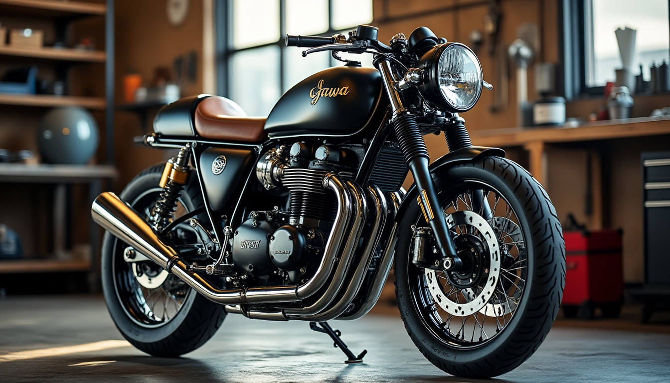 la jawa 350 renaît en restomod : silhouette tchèque classique, refroidissement liquide et mécanique modernisée pour une icône prête à rejouer la partie.