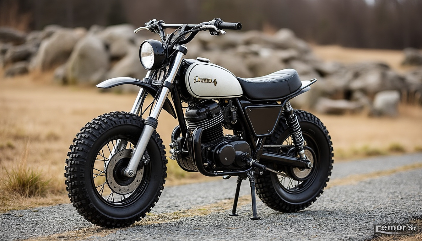 découvrez la honda st140, un mini hot-rod au look scrambler affirmé et au tempérament bien trempé.