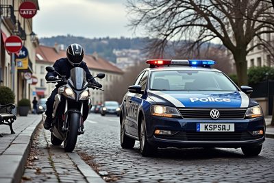 près de tours, une voiture de police a heurté une moto alors que ses avertisseurs n’étaient pas activés. découvrez les circonstances de l’accident.