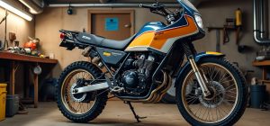 découvrez comment cette honda transalp 600 xl600v, construite au sous-sol, a été métamorphosée en enduro prête à affronter les chemins.