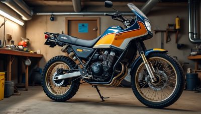 découvrez comment cette honda transalp 600 xl600v, construite au sous-sol, a été métamorphosée en enduro prête à affronter les chemins.
