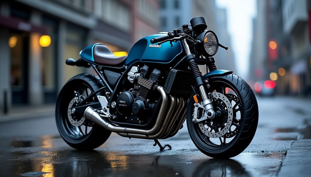 découvrez la harris 77 magnum 4, une suzuki gsx-r1100 réinventée en streetfighter au style radical.