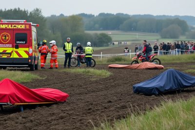 en mayenne, deux jeunes sont morts après une intoxication survenue en marge d’un motocross. les circonstances du drame restent à préciser.